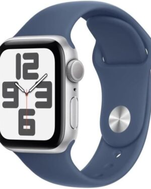 Apple Watch SE (Gen 2) 40mm Silver Denim Sport Band (S/M)